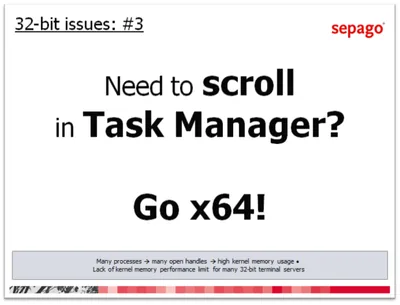 64 Bit: The Final Frontier – Slides From my Presentation at PubForum