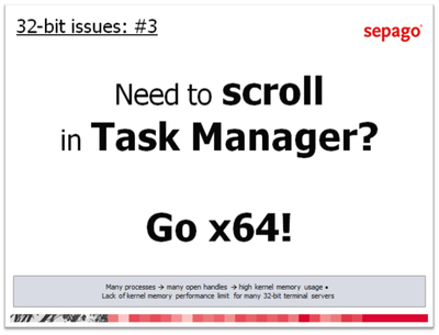 64 Bit: The Final Frontier – Slides From my Presentation at PubForum