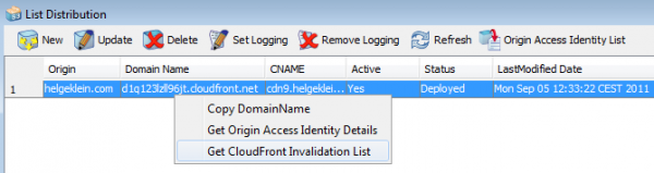 Distribution in Bucket Explorer