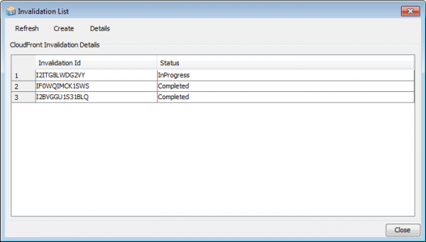 Invalidation List in Bucket Explorer