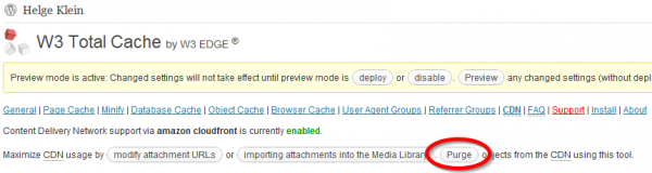 W3 Total Cache - CDN page