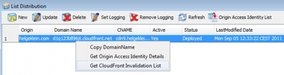 Distribution in Bucket Explorer
