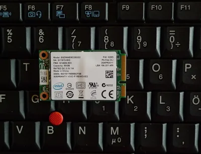 Intel SSD 310 on Thinkpad keyboard