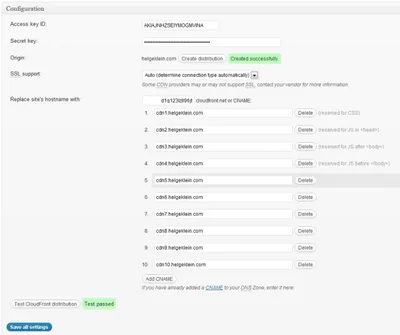 W3 Total Cache - CDN configuration