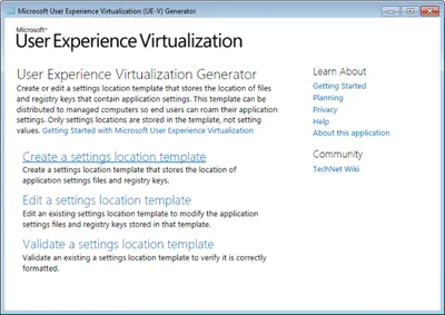 Walkthrough: Creating a UE-V Settings Location Template