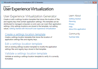Walkthrough: Creating a UE-V Settings Location Template