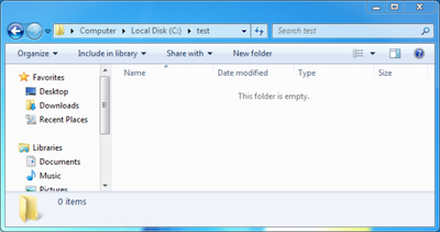 Folder empty
