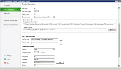 Login VSI: Custom Command Line with CSV File for RDP Connections