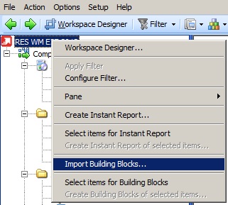Import uberAgent building block at top level