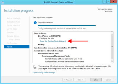 Add Roles and Features Wizard