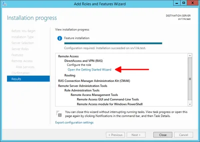 Add Roles and Features Wizard