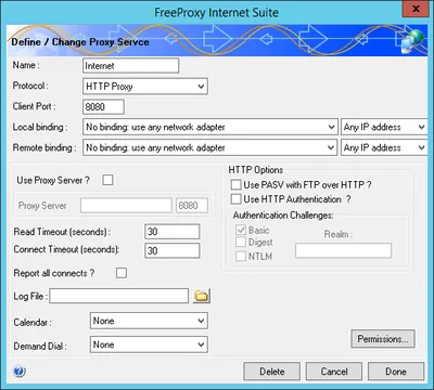 FreeProxy proxy configuration