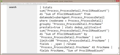 Splunk - Search job inspector-900