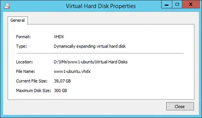 Compacting Hyper-V VHDX Files of Ubuntu Linux VMs