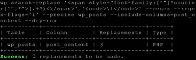 Regex Search & Replace in WordPress Posts With WP-CLI