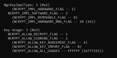 Checking Windows Hello Key Storage: TPM or Software?