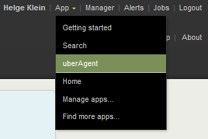 uberAgent app in the menu