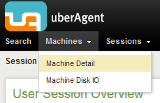 uberAgent menu - machine detail selected