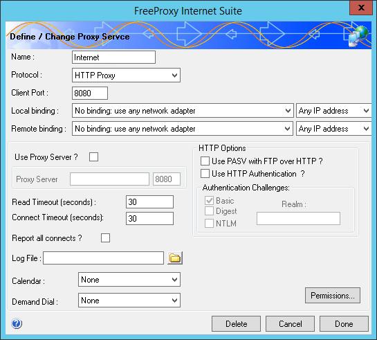 FreeProxy proxy configuration