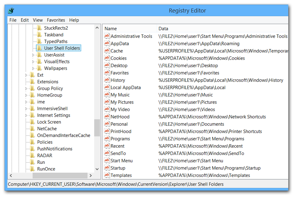 User-Shell-Folders