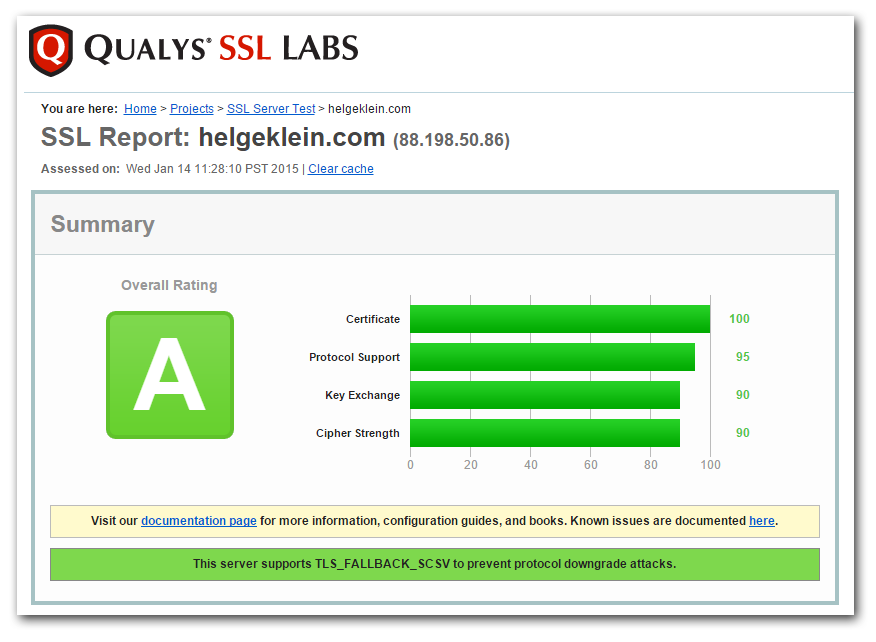 Qualys SSL test - helgeklein.com