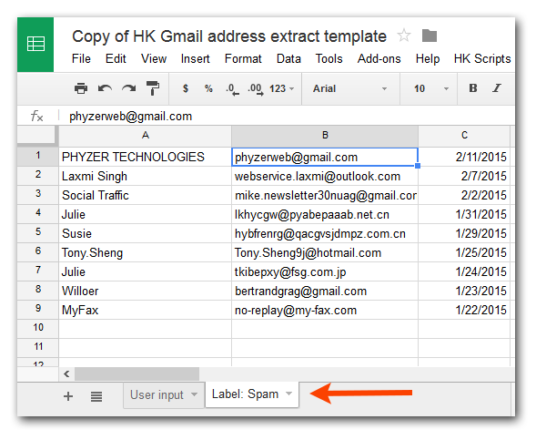 How To Save A List Of Email Addresses In Excel