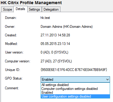 Group Policy Settings Details tab 2