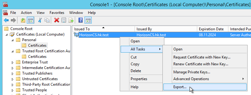 vmware horizon view client ssl error