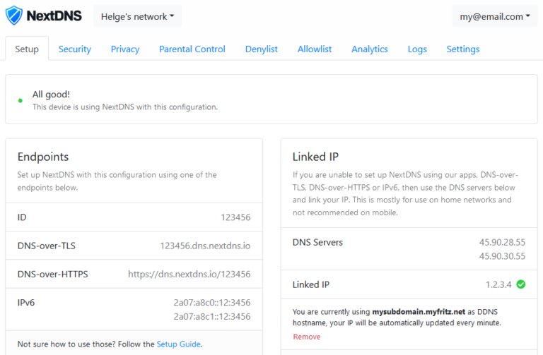 Improved Home Network Privacy With Nextdns And Dns Over Tls Dot • Helge